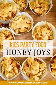 honey joys on tray. Honey Joys Recipe, Honey Biscuit Recipe, Honey Joys, Cornflake Cake, Lunchbox Treats, Best Honey, Honey Recipes