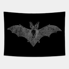 Bat! -- Choose from our vast selection of tapestries to match with your desired size to make the perfect custom tapestry. Pick your favorite: Movies, TV Shows, Art, and so much more! Available in small, medium, large. Perfect for decorations in apartments, bedrooms, and dorm rooms. Grunge Room Tapestry, Bat Comforter, Bat Tapestry, Whimsigoth Tapestry, Horror Tapestry, Halloween Festival, Halloween Bats, Tapestry Design, Apartments Bedrooms