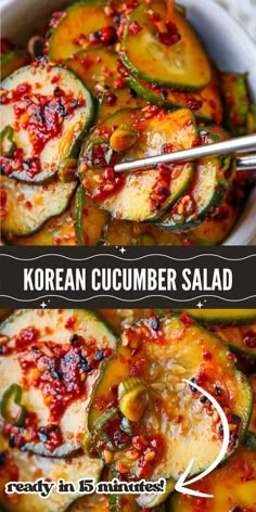 korean cucumber salad is ready in 15 minutes