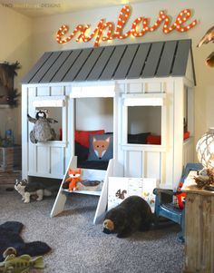 an instagramted photo of a child's bedroom