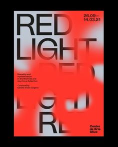 a poster with the words red light on it