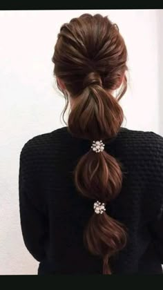 Prom Ponytail Hairstyles, Bubble Ponytail, Long Hair Wedding Styles, Hair Up Styles, Hairdo For Long Hair, Wedding Hair And Makeup, Indian Hairstyles, Ponytail Hairstyles, Bridesmaid Hair