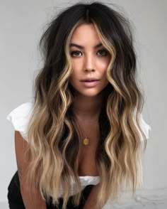 Rambut Brunette, Black Hair Balayage, Dark Brunette Hair, Money Piece, Ombré Hair, Dark Brown Hair Color, Brown Blonde Hair, Hair Color Balayage, Hair Colorist