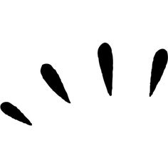 four black carrots are shown in the shape of a hand with five pointed fingers