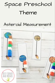 the space preschool theme is featured in this printable activity