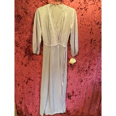 Vintage Nightgown Maxi Dress Kaftan Covercoat Nwt Violet Kayser Medium 1960s Measures Armpit To Armpit 18 Length 55 Fitted V-neck Robe For Sleep, Fitted V-neck Sleep Robe, Spring Evening V-neck Sleepwear, Vintage V-neck Wedding Sleepwear, Vintage V-neck Sleep Dress, Spring Evening V-neck Nightgown, V-neck Spring Sleepwear, V-neck Evening Sleepwear For Spring, Vintage V-neck Nightgown For Spring