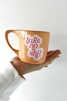 Coffee, tea, hot chocolate whatever beverage you love, our mug will keep them nice and warm for you. Plus, you'll look super cute drinking out of it. 4.938" W x 3.375" H x 3.375" Diameter Holds up to 10 oz. Microwave safe. Top rack dishwasher safe. Mug Art Ideas, Creative Mug, Fun Mugs, Diy Mugs, Hand Painted Mugs, Pretty Mugs, Creative Coffee, Painted Mugs, Mug Art