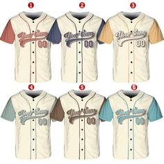 the different baseball uniforms worn by each team