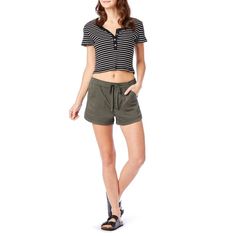 Classic style meets modern comfort, giving these juniors' Unionbay shorts a must-have look and feel.Click on this WOMEN'S GUIDE to find the perfect fit and more!Soft sateen constructionDrawstring elastic waistband2 functional front pockets2 faux back pocketsFIT & SIZING2.5-in. approximate inseamMidrise sits above the hipFABRIC & CARECotton, rayon, spandexMachine washImported Size: X Small. Color: White. Gender: female. Age Group: kids. Disney Halloween Costumes, Kids Pattern, Casual Spring, Junior Outfits, Spring Outfits Casual, Clothing Size Chart, Styles Fashion, Fabric Care, Fashion Casual