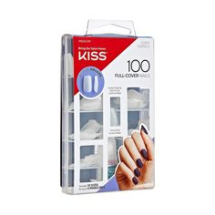 KISS Full Cover Nails are natural-looking, durable, easy to remove & #1 choice by professionals. Nail glue (included) bonds nails to your natural nails, sets in seconds, and holds nails securely in place until you take them off. Super convenient, time saving, and value priced, 100-pc. KISS Full Cover Nails are ideal for nail technicians and DIY’ers. Customize your nails with KISS Jewel Accents or any nail stickers or design your own nail art using nail polish or nail paint. Nails Sets, Natural Looking Nails, Cover Nails, Kiss Products, Shaped Nails, Nail Remover, Gel Top Coat, Manicure Kit, Clean Nails