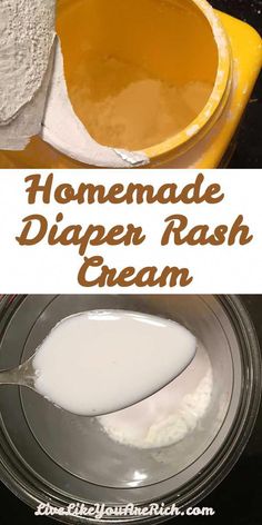 homemade diaper rash cream in a bowl with spoon