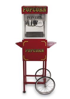 an old fashioned popcorn machine on wheels