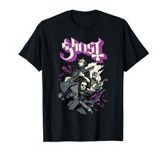 PRICES MAY VARY. Official Ghost Merchandise Ghost T-Shirts for Men, Women, Boys, and Girls; Ghost Apparel; Ghost Hoodies; Ghost Shirts for Adults and Kids Lightweight, Classic fit, Double-needle sleeve and bottom hem Ghost Bc Shirt, Ghost Band Shirt, Ghost Shirts, Monster Cat, Diy Shorts, Ghost Band, Long Coat Women, Ghost Shirt, Fabric Shoes