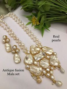 A Gift for someone most adorable for you. Earrings made of brass. Material : brass,pearl,stone. Earrings : 1 Pair. Necklace : 1 Pair Necklace, Pearl Long Necklace, Long Bridal Earrings, Jewelry Pakistani, Necklace Indian, Pearl Stone, Indian Necklace, Pakistani Jewelry, Bridal Earrings