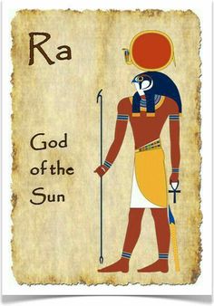 the god of the sun with an egyptian background