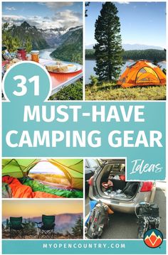 camping gear with the title 31 must have camping gear