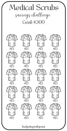 the medical scrubs sewing pattern is shown in black and white with numbers on it