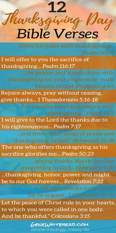 the twelve days of bible verses with an orange background and blue text on it