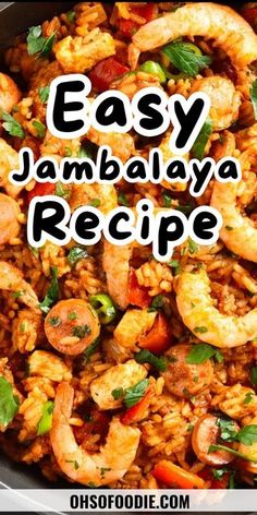 an easy jambalya recipe with shrimp and rice