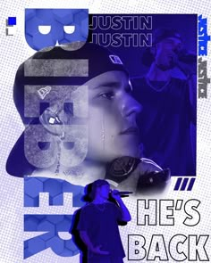 a poster with the words he's back on it and a man wearing a mask