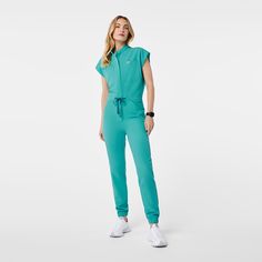 Official FIGS® Scrubs. Ridiculously Soft Scrubs Designed Just For You. Get Free Shipping On Orders $50+! | FIGS Womens Oasis Rafaela - Cargo ScrubJumpsuit™ Women’s Scrubs, Scrub Jumpsuit, Figs Scrubs, Scrub Life, Nursing Shoes, Awareness Ribbon, Oversized Top, Awareness Ribbons, Gift List