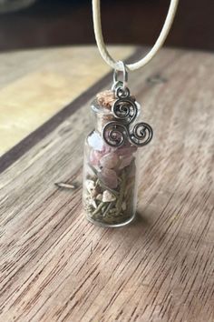 Divine Feminine Spell Jar Necklace Spiritual Nickel-free Necklaces, Sister Crafts, Feminine Necklace, Witch Necklace, Witchy Fashion, Witchy Decor, Witchy Jewelry, Witch Aesthetic, Spiritual Jewelry