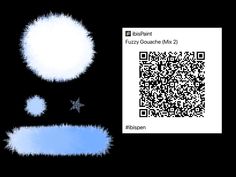 a qr - code is shown next to an image of a cloud and a star