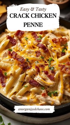 Chicken Penne Recipes, Cream Cheese Sauce, Dry Ranch Dressing Mix, Chicken Penne, Chicken Crispy, Chicken Base, Ranch Seasoning, Quick Weeknight Dinners, Minced Onion