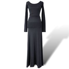 Enza Costa Long Sleeve Smocked Drop Waist Maxi Dress In Black. Made From Luxurious Premium Quality Modal Cotton Which Is Very Soft Against The Skin, And Creates A Super Flattering Silhouette. An Ideal All Season, Year Round Capsule Wardrobe Piece. Elasticized Smock Waist Offers Versatility In Length, And Of How This Dress Can Be Worn. Comfort Meets Luxury. Effortless Style. You Could Rock This Gorgeous Dress. Details Brand: Enza Costa Condition: New Without Tags, Excellent Condition. Never Worn, Fitted Maxi Dress With Smocked Back, Fitted Smocked Maxi Dress, Black Maxi Dress With Smocked Back For Evening, Black Stretch Dress With Smocked Back, Black Evening Maxi Dress With Smocked Back, Fitted Fall Maxi Dress With Smocked Back, Fitted Ruched Smocked Maxi Dress, Black Maxi Dress With Smocked Bodice For Fall, Fitted Evening Maxi Dress With Smocked Back