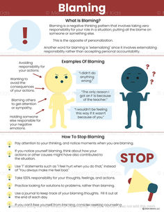 Blaming Cognitive Distortion Handout for Kids and Teens Coping Skills Activities, Counseling Worksheets, Dbt Skills, School Climate, Health Activities, Blaming Others, Couples Counseling, Therapy Counseling