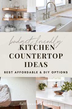 kitchen countertop ideas with text overlay