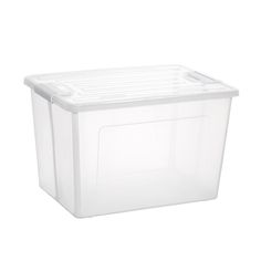 a large plastic storage box with lid