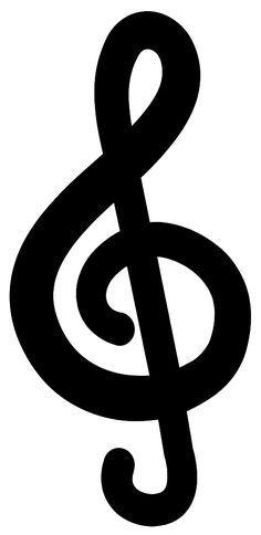 a black and white treble with the letter s in it's lowercase