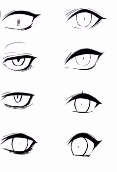 the different types of eyes drawn in pencil