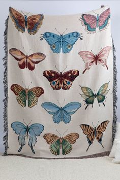 Boho Butterfly Throw Blanket 60x80 Butterfly Throw Blanket, Aesthetic Blanket, Butterfly Blanket, Rental Ideas, Boho Throw Blanket, Boho Butterfly, Floral Throw Blanket, Creative Pillows, Throw Blanket Pattern