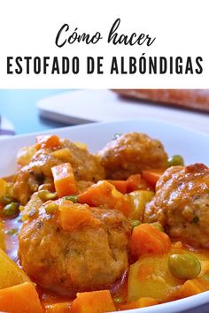 Receta de Estofado de Albóndigas con patatas paso a paso Incredible Recipes, Breakfast Brunch Recipes, Healthy Eating Tips, Sweet And Sour Pork, Side Dishes Easy, International Recipes, Brunch Recipes