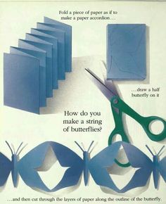 the instructions for making paper butterflies are shown in this advertiser's advertisement