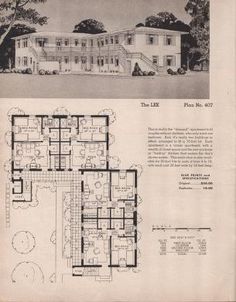 an old house with two floors and three stories in the same section, as well as another floor plan