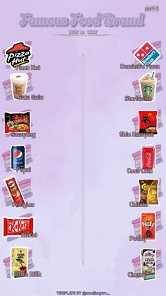 an image of some food items on a purple background