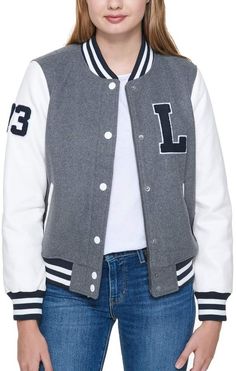 Varsity Jacket Women, Senior Shirts, Journal Themes, Grey Coat