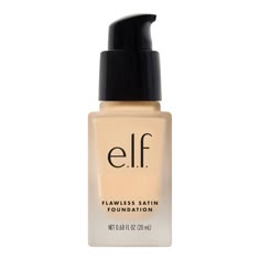 Flawless Satin Foundation previously Flawless Finish Foundation (same great formula, new name) Meet your match with this skin-perfecting foundation, now available in 40 shades! e.l.f Cosmetics Flawless Satin Foundation features a highly blendable formula that goes on smooth as silk, providing medium-to-full coverage and weightless all-day wear. Added perks: it’s supercharged with glycerin to hydrate and soften your skin. Why you’ll love it: • Buildable, blendable color that goes on smoothly • Se Elf Flawless Finish Foundation, Double Wear Estee Lauder, Elf Foundation, Glow Lotion, E.l.f. Cosmetics, Uneven Skin Texture, Flawless Foundation, Elf Cosmetics, Full Coverage Foundation