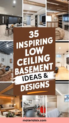 35 inspiring low ceiling basement ideas and designs. Low Ceiling Ideas, Low Ceiling Basement Ideas, Ceiling Basement Ideas, Basement Wall Colors, Exposed Basement Ceiling, Ceiling Tiles Basement, Ceiling Basement, Low Ceiling Basement, Ceiling Coving