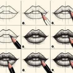 how to draw lips with pencils step by step instructions for beginners and advanced artists