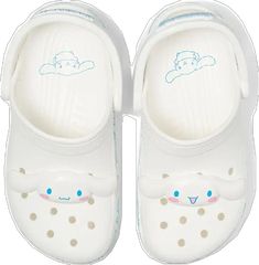 Playful White Clogs, Cute White Clogs With Round Toe, Cute White Slip-on Clogs, Playful White Non-slip Clogs, Fun White Slip-on Clogs, White Non-slip Fun Clogs, Hello Kitty Friends, Big Kid, Free Kids