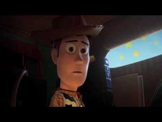 the toy story 2 trailer features woody from toy story, who is wearing a cowboy hat