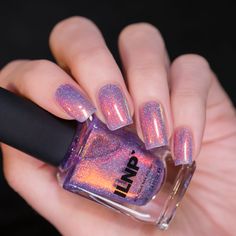 Violet Jelly, Ilnp Nail Polish, Orange Sparkle, Jelly Nail Polish, Shimmer Nail Polish, Jelly Nail, 90s Home, Magic Fairy, Nails Yellow