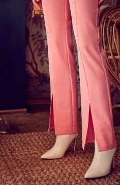 Make a statement with these Doll Pink Slit Pants! They're not just any ordinary pants - the flirty slit design will turn heads and make you feel confident and bold. Perfect for a night out or a special occasion, these pants will elevate any outfit. Trust us, you'll feel like a fashion icon in these Doll Pink Slit Pants! Hand wash, lay flat to dry Bell Bottom Trousers, Pink Doll, Pants Large, Bell Bottom Pants, High Rise Pants, Bell Bottom, Bell Bottoms, Make You Feel, Style Icons