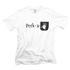 Add some cute and spooky apparel to your wardrobe for Halloween this year with our Peek-A-Boo Women's Pocket T-Shirt. Perfect to wear in the month of October! T-Shirt Details: - 100% Cotton - Machine Wash - Available in sizes S-XL Item #LPT320083X White Halloween Themed T-shirt, Boo Bees Tshirt, White T-shirt With Custom Halloween Print, Halloween White T-shirt With Front Print, Novelty White T-shirt For Halloween, Halloween This Year, Ghost Shirt, Pocket Tshirt, Fall Shirts