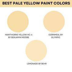 the best pale yellow paint colors