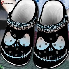 Jack Skellington Crocs-Slippers Shoes CRS-E0K8 Crocs Slippers, Crocs Clogs, Slippers Shoes, The Jack, Foot Health, Slipper Shoes, Clogs Shoes, Jack Skellington, Nightmare Before